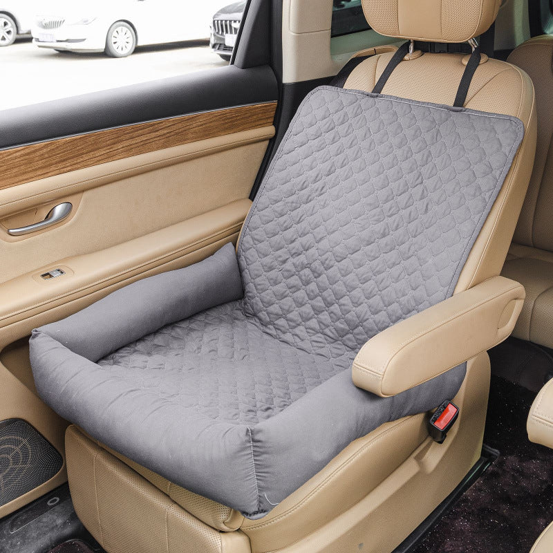 Waterproof Pet Car Seat Cover Nest for Small Medium Dogs Cats (Gray)