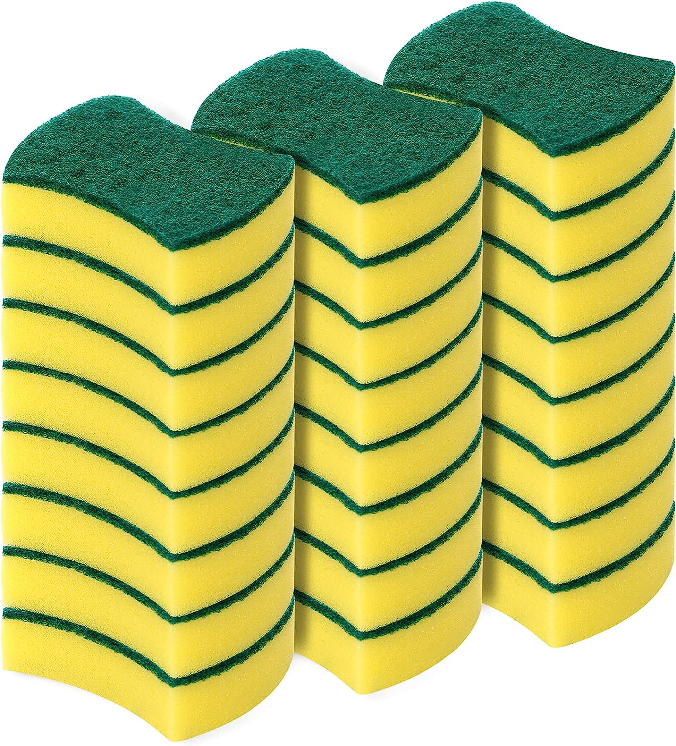 Kitchen 24 Pack Cleaning Sponges Eco Non-Scratch Scrub Sponges