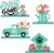 Hello Spring Table Decorations 4 Pieces, Spring Easter Table Centerpieces Wooden Signs Decorations