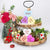 6PCS Wooden Double Printed Freestanding Wood Heart Signs Valentines Day Decor