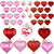 Heart Shaped Baubles 36 Pieces Valentine's Day Decor Heart Ornaments