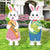 Easter Decorations Outdoor 32" Easter Bunny and Egg Yard Sign with Metal Stakes