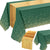 Tablecloth and Sequin Table Runner Set Polka Dots Confetti Table Cover, Green Gold (54" x 108")