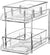 2 Tier Clear Under Bathroom Sink Organizers and Storage with Dividers