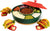 Taco Bar Serving Set, 30oz Heated Pot, 4 Taco Holders, & Detachable Lazy Susan Tray