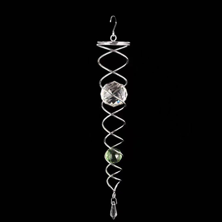 Three-Dimensional Crystal Wind Chime 12" Dynamic Visual Decoration (White)