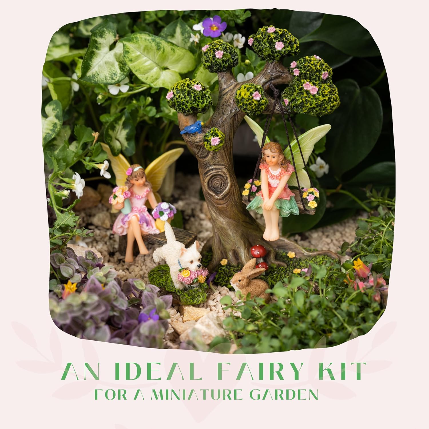 Fairy Garden Accessories Kit with Garden Fairies (4 Piece Fairy Set)