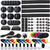 300PCS Cable Management Kit, 4 Cable Sleeve 35 Cable Clips with 11Cord Holders, 15 + 5Roll Cable Organizer Straps and 200 Fastening Cable Ties, 20 Cable Zip Tie Mounts