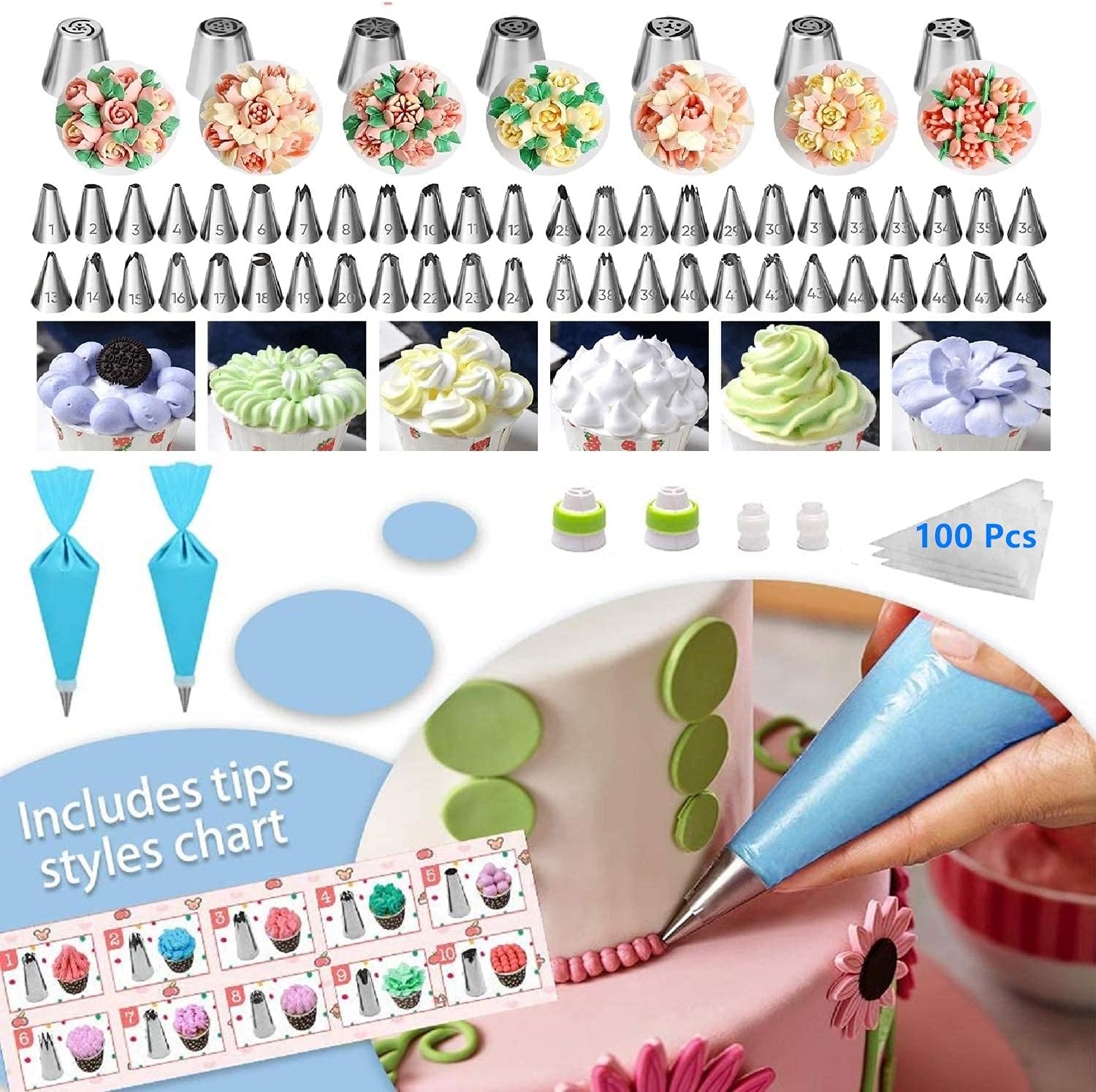 Cake Decorating Kit, 493 Pieces Cake Decorating Supplies