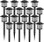 Solar Outdoor Lights 16 Pack LED Solar Walkway Lights Outdoor, Black