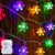 Christmas Snowflake String Lights 2 Pack 50 LED 25 FT Battery Operated Christmas Lights with 8 Lighting Modes