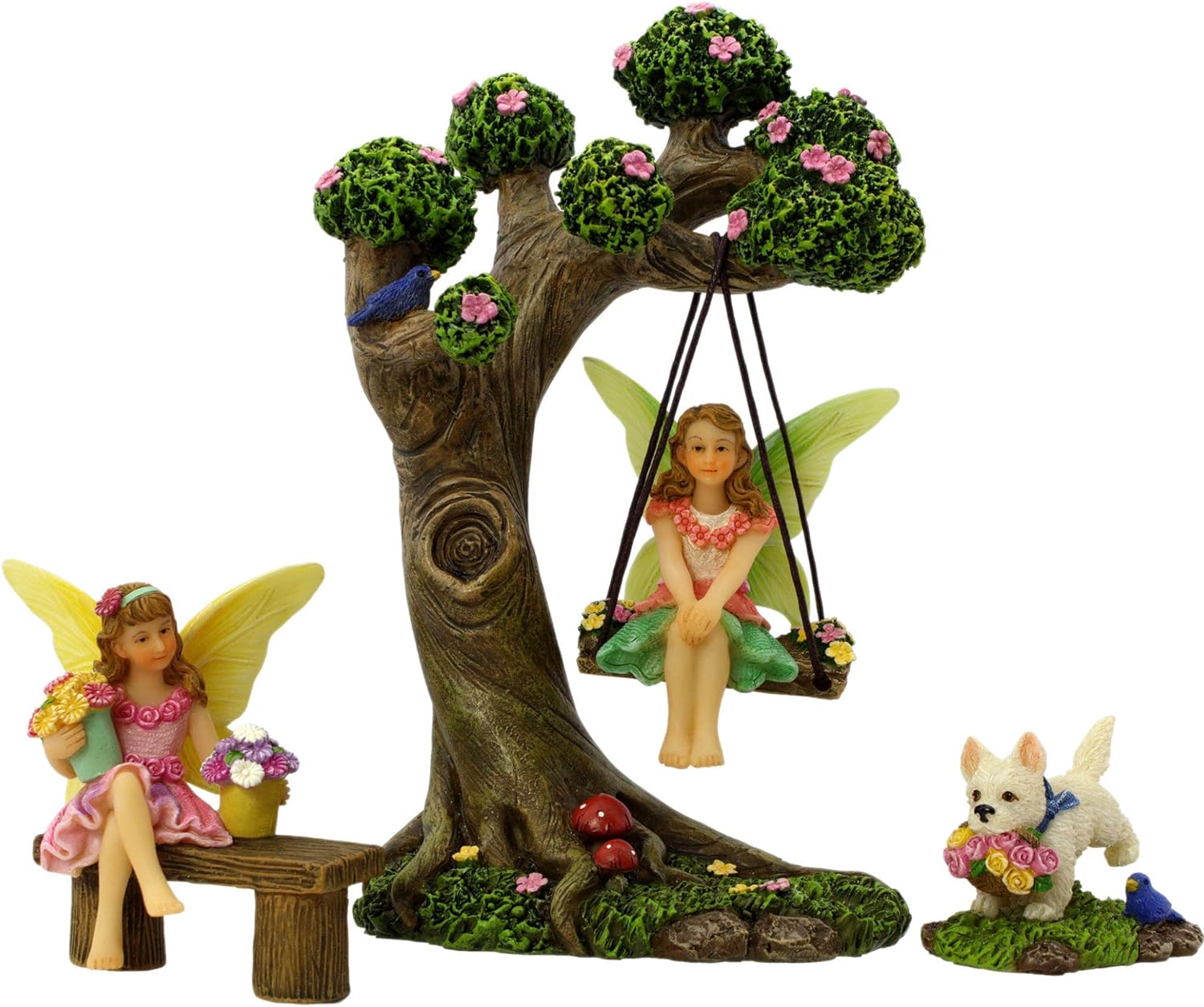 Fairy Garden Accessories Kit with Garden Fairies (4 Piece Fairy Set)