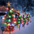 Christmas Tree Pack of 4 Solar Lights Decorations Lights with 8 Mode Colorful LED Snowflake Lights