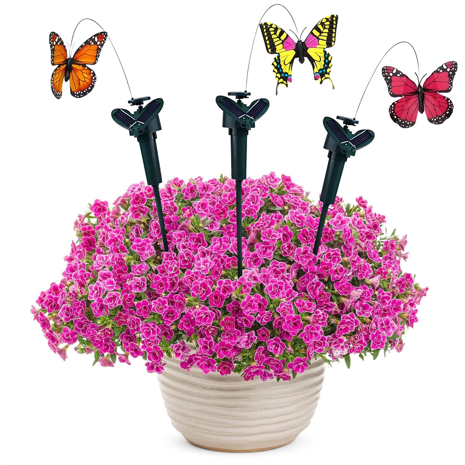 Solar Butterfly 3 Pcs Garden Stakes Decorative Solar Powered, Battery Operated (BATTERY NOT INCLUDED)