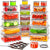 Airtight Leakproof Food Storage Container with Lid (22 Lids & 22 Containers) with Label & Pen