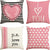 Valentine's Day I Love You Throw Pillow Covers 18" Cushion Case Decoration for Sofa Couch Set of 4