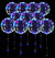 Light Up Balloons 20" LED Balloons 10 Pack with String Lights for Valentines Day, Colorful