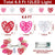 6.5FT Valentines Day String Lights 12 LED Decor, Red Pink White Hearts Lights, Battery Operated for Valentines Decorations