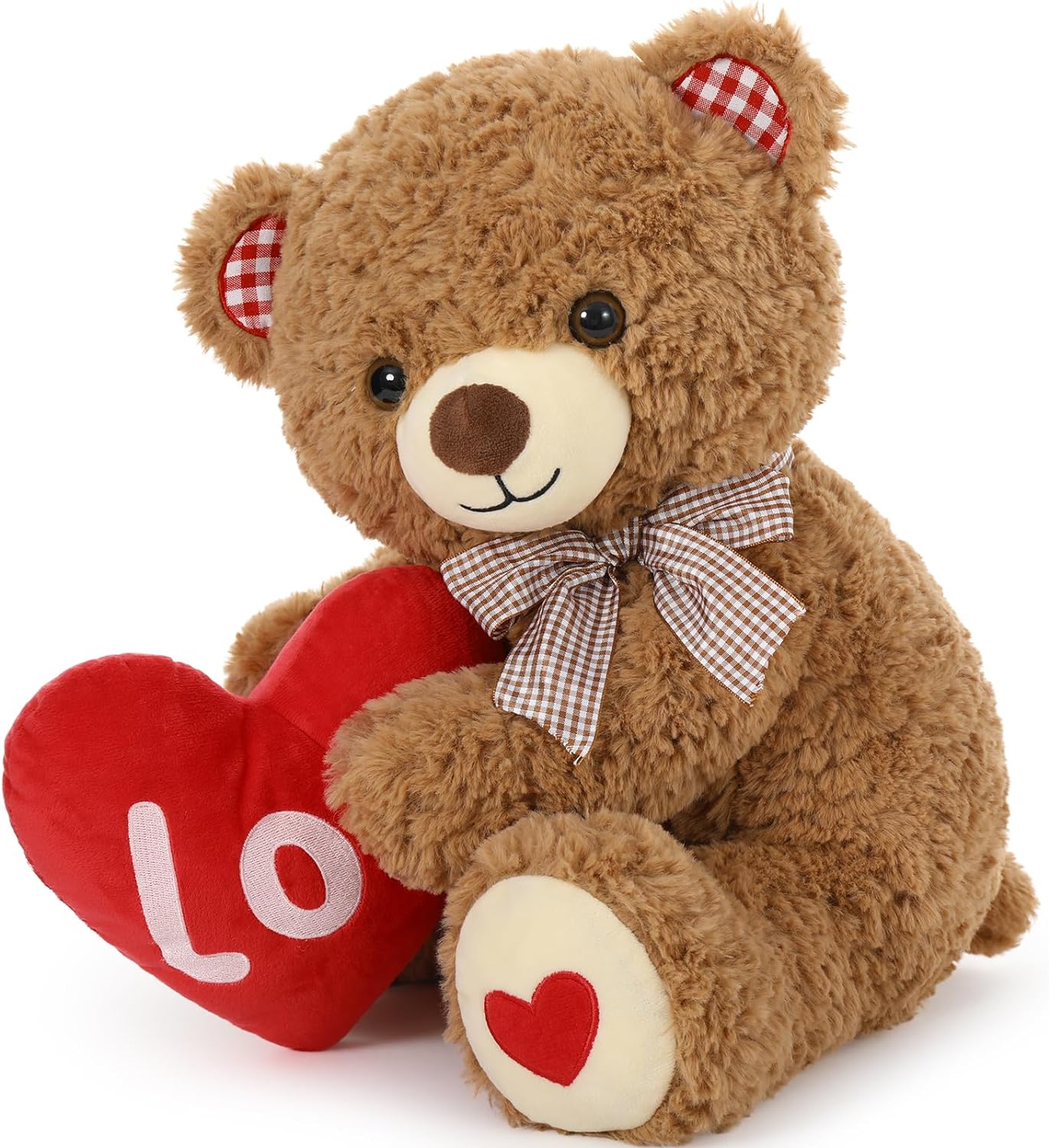 17" Valentine Gift Teddy Bear with Big Red Heart