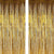 Gold 2 Pack Photo Booth Backdrop Metallic Tinsel Foil Fringe Curtains