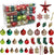 Christmas Tree Decoration 132 Pieces Set Hanging Ornaments Decoration (Red, Green and Gold)