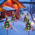 Christmas Tree Pack of 4 Solar Lights Decorations Lights with 8 Mode Colorful LED Snowflake Lights