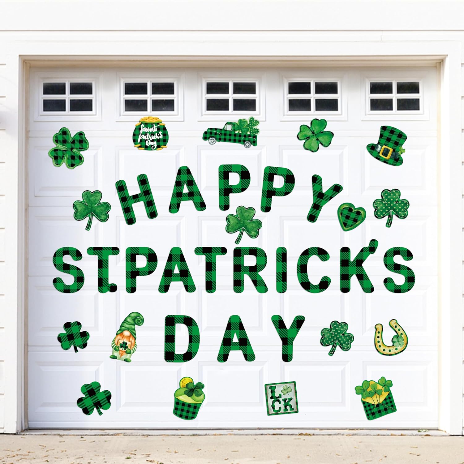 St. Patrick's Day Garage Door Decorations Magnets 35PCS Holiday Decor