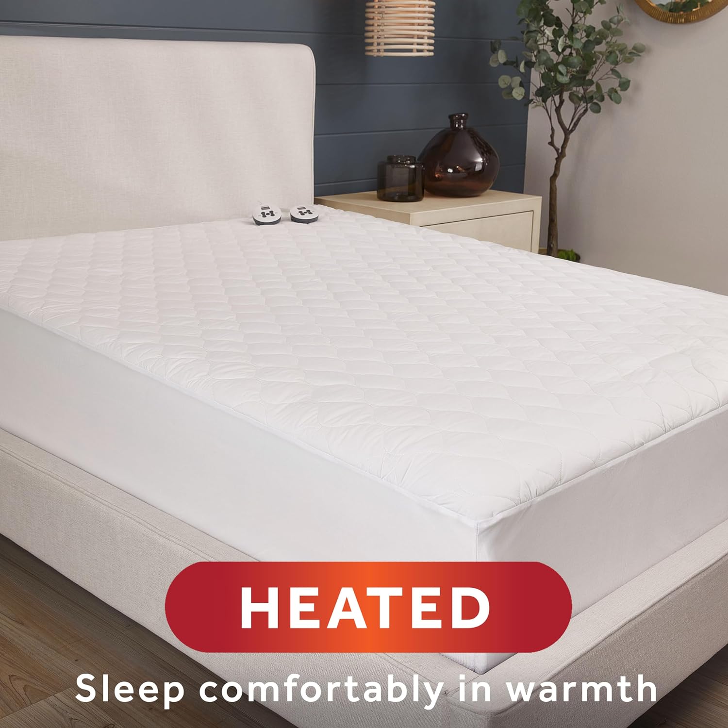 Electric Heated Mattress Pad with 12 Heat Settings and Auto Shut Off (King Size)