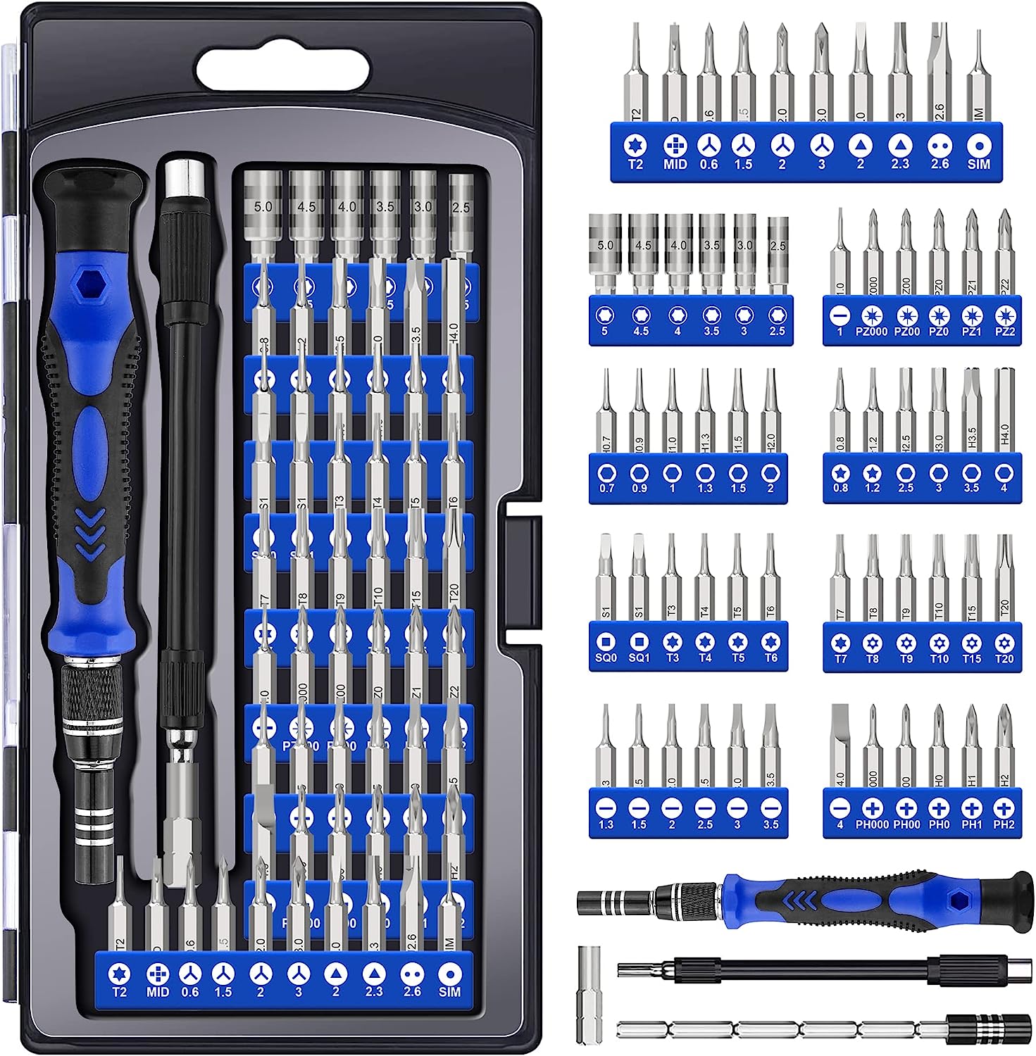 Electronics Repair Tool Kit 62 in 1 Precision Screwdriver Kit Magnetic Driver Kit