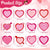 Valentines Pink Red Hearts Hanging Swirls 54 Pieces, Hanging Cutouts Decor for Valentines Anniversary Party Favors