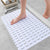 Shower Mat Non Slip Bathtub Mats with Drain Holes and Suction Cups, White