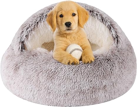 Dog Beds Washable Cute Pet Bed for Small Pets, Coffee