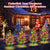 Solar Christmas Tree Lights 4 Pack 10 LEDs, 2 Lighting Modes Christmas Decorations Outdoor Solar Lights