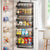 Over the Door 6 Tier Pantry Organizer with Detachable Guardrail, Black