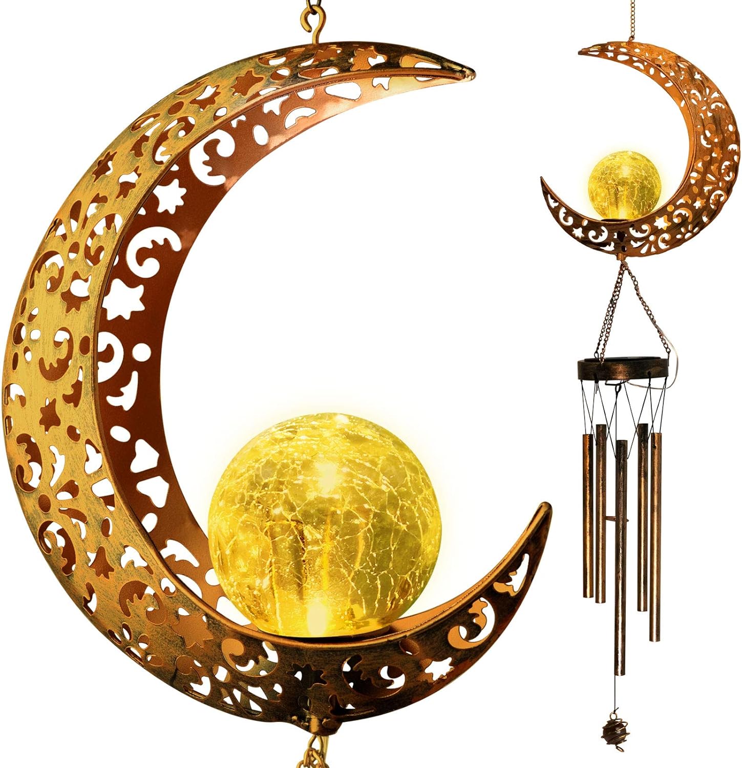 Moon Solar Wind Chimes Gifts for Family