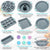 Nonstick Bakeware Sets, 31 Pieces Silicone Baking Pans Set, Light Gray