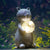 Solar Cat Statue Garden Decor 7.7" Cat with Gazing Solar LED Lights Ball Cat Decoration