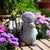 Solar Garden Statue Cat Figurine with Solar Lantern