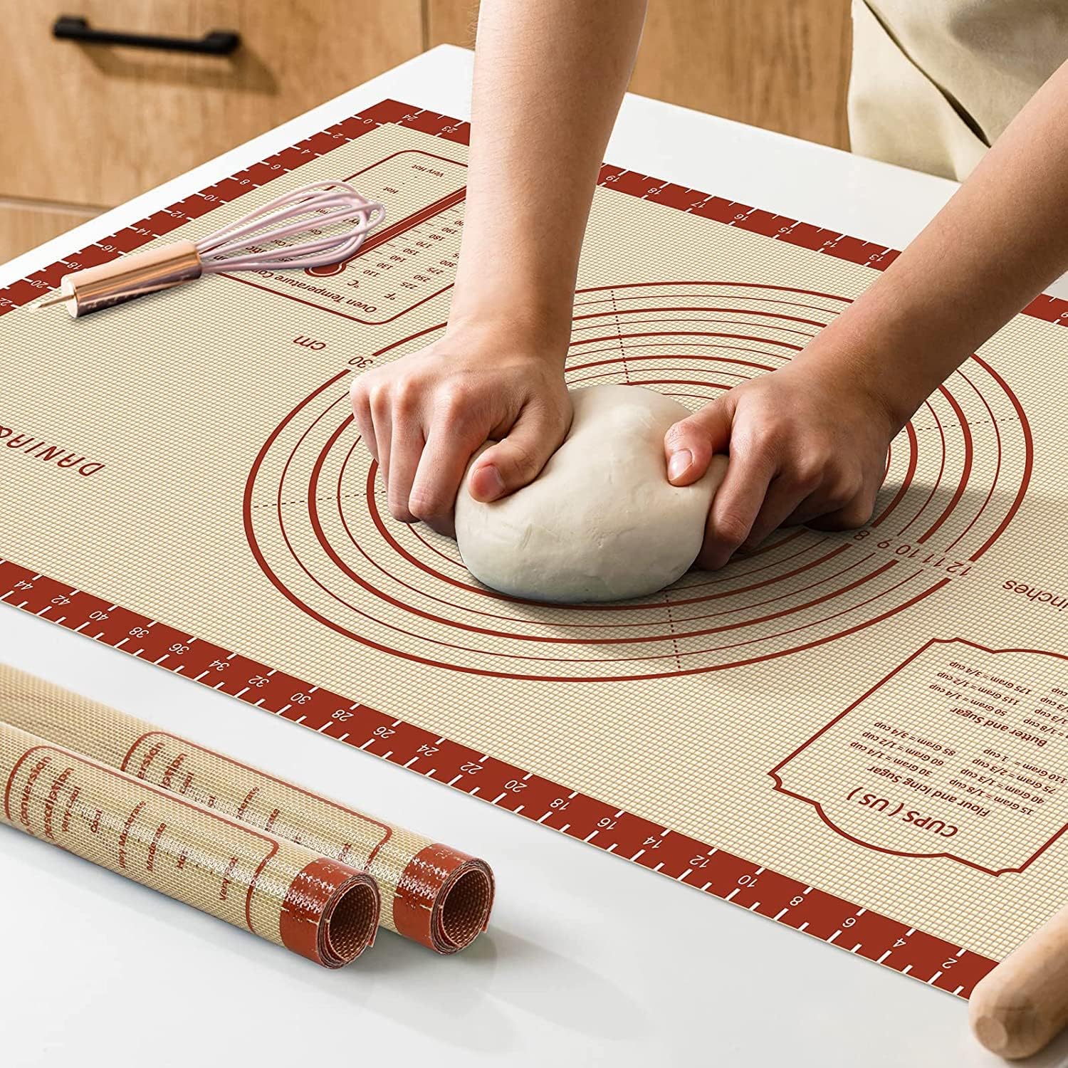 Silicone Baking Mat with Measurements (26" x 16") Non-slip and Reusable Baking Mat