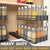 Spice Rack Organizer, 2 Tier Heavy Duty Slide Out Seasoning Kitchen Organizer with Labels and Chalk Marker, 1 Drawer