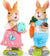 Resin  Easter Bunny Decorations for The Home Spring Easter Table Decor 2PCS for Gift Easter Party Home Indoor Decor