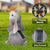 Solar Bunny Statue Decor Changing Lights for Garden