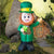 4FT Blow Up Leprechaun with Green Hat and Lucky Clover, Inflatable St Patrick's Day Decoration