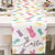 Happy Easter Egg Rabbit Table Runner for Indoor Outdoor Home Party Kitchen Dining Holiday Decor (13" x 72")