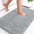 Chenille Bathroom Rug Mat Extra Soft Thick Machine Wash Dry Plush Bath Mats for Bathroom, Shower, and Tub (24"x16", Light Grey)