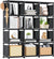 Book Shelf, 12 Cube Storage Organizer for Bedroom, Living Room, Black