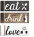 3 Pieces Kitchen Wall Decor Eat Sign Rustic Wooden Kitchen Sign