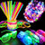 New Years Eve Glow in The Dark Party Supplies, 100 Glow Sticks, 6 Light Up Glasses, 6 Led Headbands