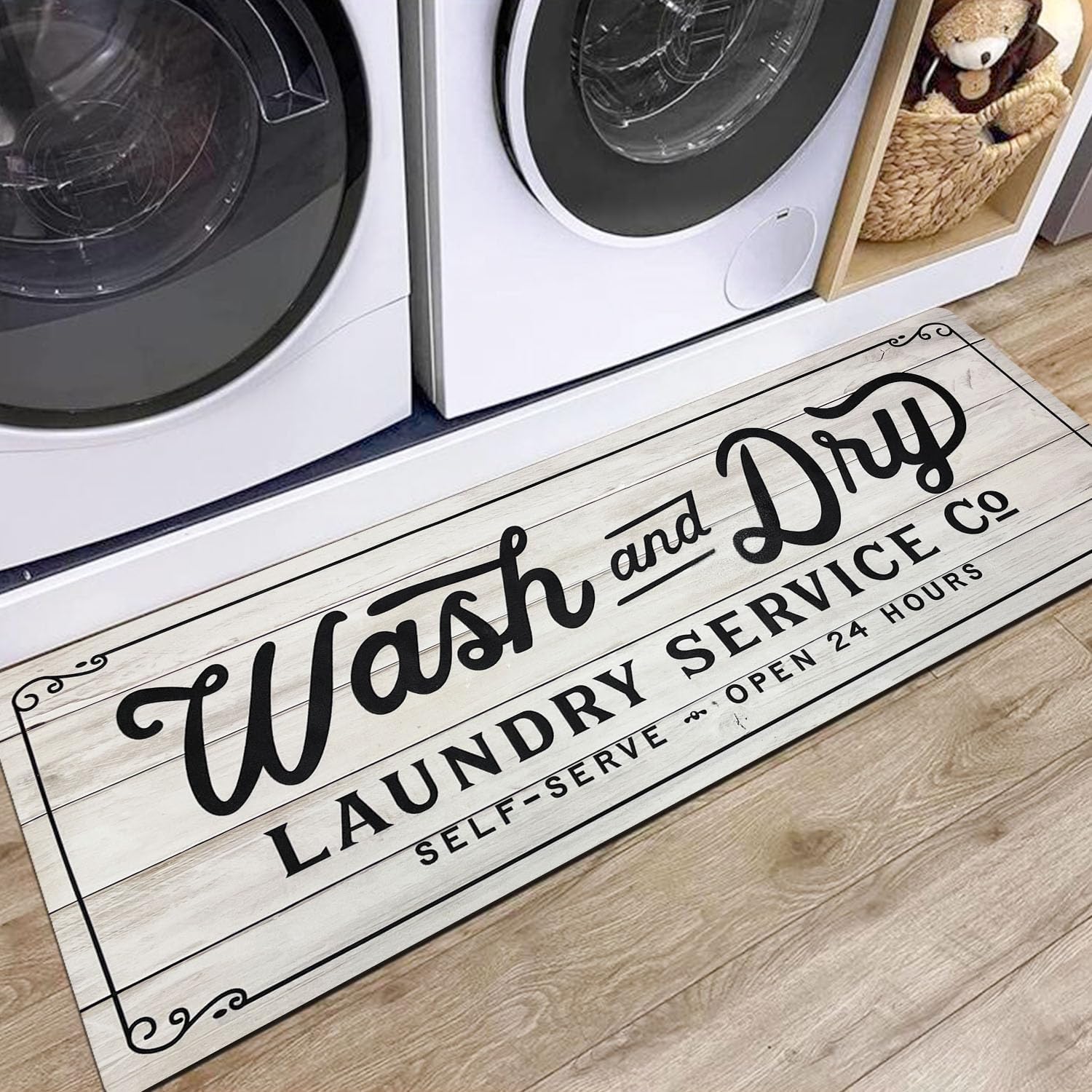 Laundry Room Rug Runner 20" x 48" Waterproof Laundry Room Mat