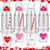 20 Sets Valentine's Day Disposable 12OZ Cups with Lid and Straws, Clear Plastic Valentines Cups with Heart Shaped Stickers